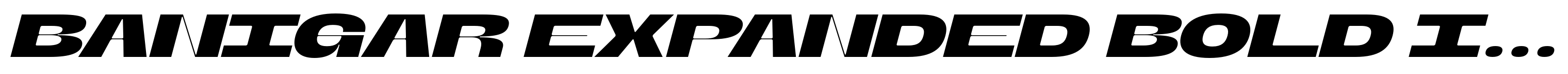 Banigar Expanded Bold Italic